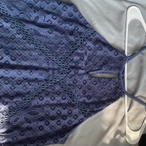 blue lace dress